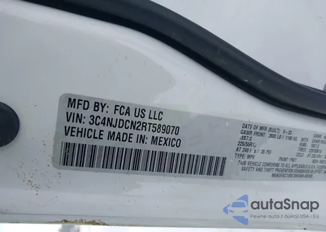 2024 Jeep Compass Limited 4X4 from USA, damaged, VIN 3C4NJDCN2RT589070